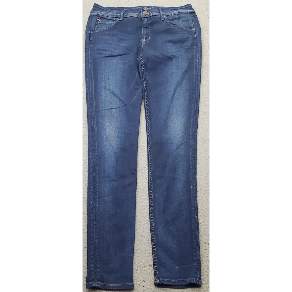 Hudson Jeans Womens 29 Blue Denim Stretch Skinny Leg 2 Button-Fly Streetwear